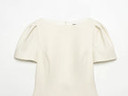 KONDALA Elegant Chic Short Sleeve Dress Women Trendy Holiday Slim Short Dress 2026 Spring Fashion Minimalist Romantic Lady Dress