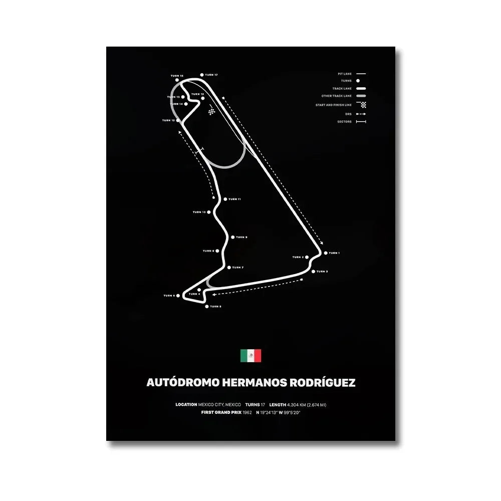 Formula 1 Racing Canvas Wall Art Print | Wovetsa
