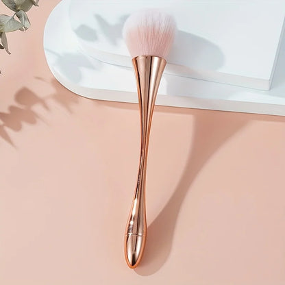 Rose Gold Fan Makeup Brush | Wovetsa