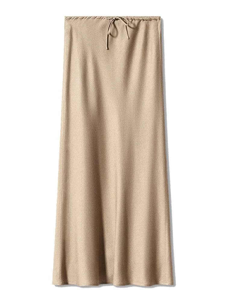 Satin Maxi Skirt | Wovetsa