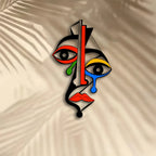 Cubist Face Metal Wall Art | Wovetsa