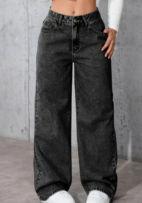 Women's High Waisted Wide Leg Jeans – Classic Everyday Denim Pants