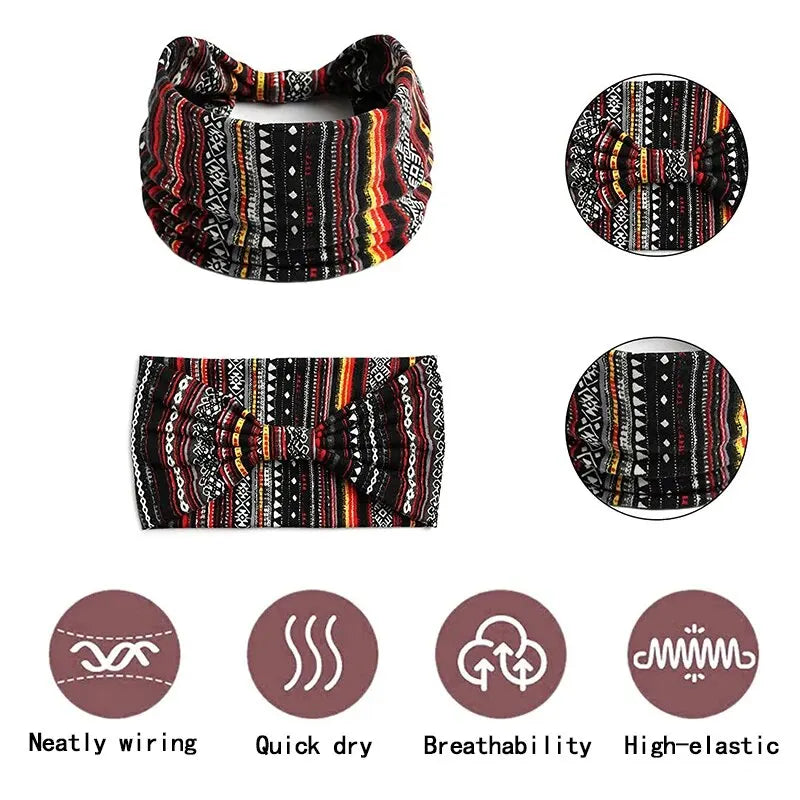 Bohemian Yoga Headband for Women — Sweat-Absorbing Hair Accessory | Wovetsa
