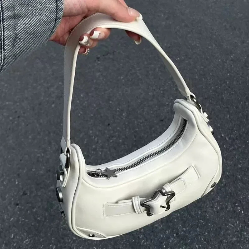 Star Detail Vegan Leather Shoulder Bag | Wovetsa
