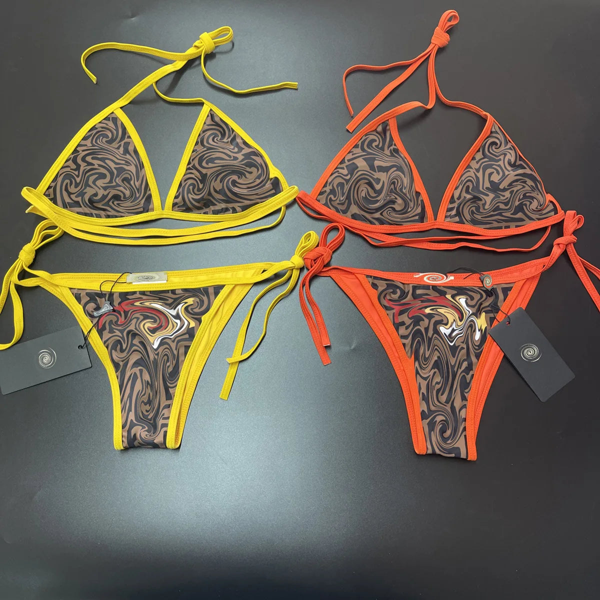 Floral Triangle Bikini Set | Wovetsa