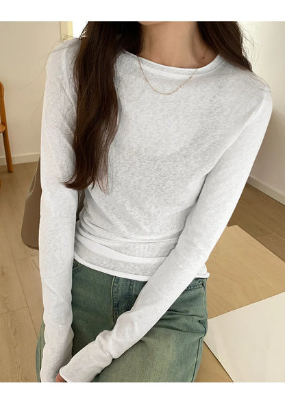 Slim Fit Long Sleeve Base Tee | Wovetsa