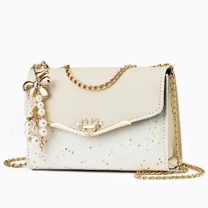 Chain Pendant PU Satchel Crossbody Bag | Wovetsa