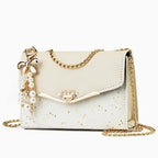 Chain Pendant PU Satchel Crossbody Bag | Wovetsa