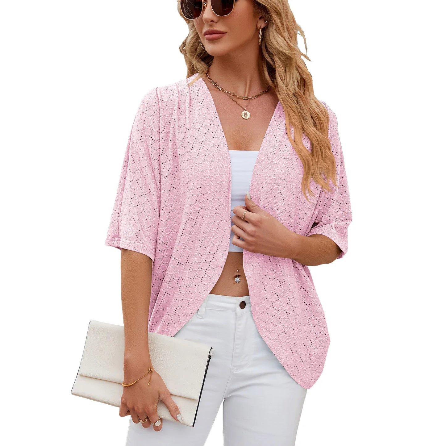 Cropped Open-Front Cardigan | Wovetsa