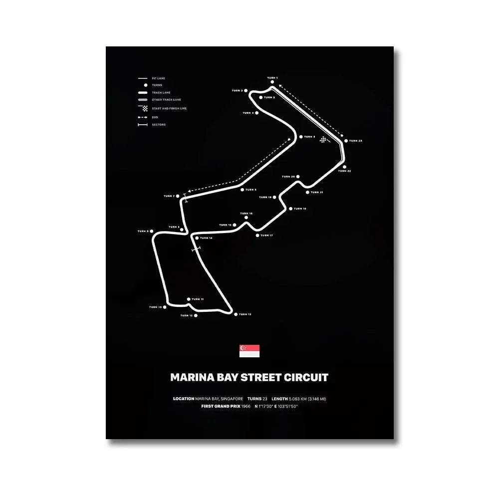 Formula 1 Racing Canvas Wall Art Print | Wovetsa
