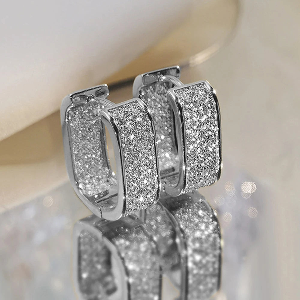 CZ Hoop Earrings | Wovetsa
