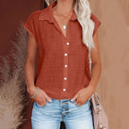 Loose Short Sleeve Casual Shirt | Wovetsa