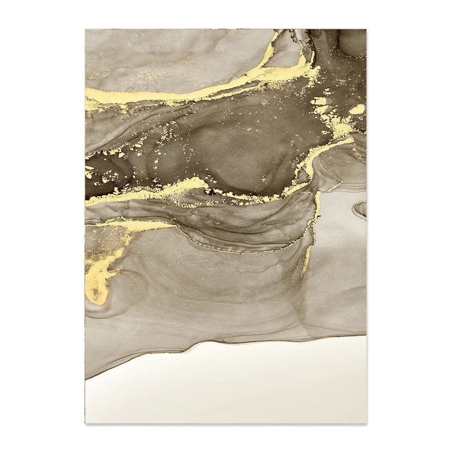 Minimalist Marble Beige Abstract Canvas Wall Art Set of 3 | Wovetsa