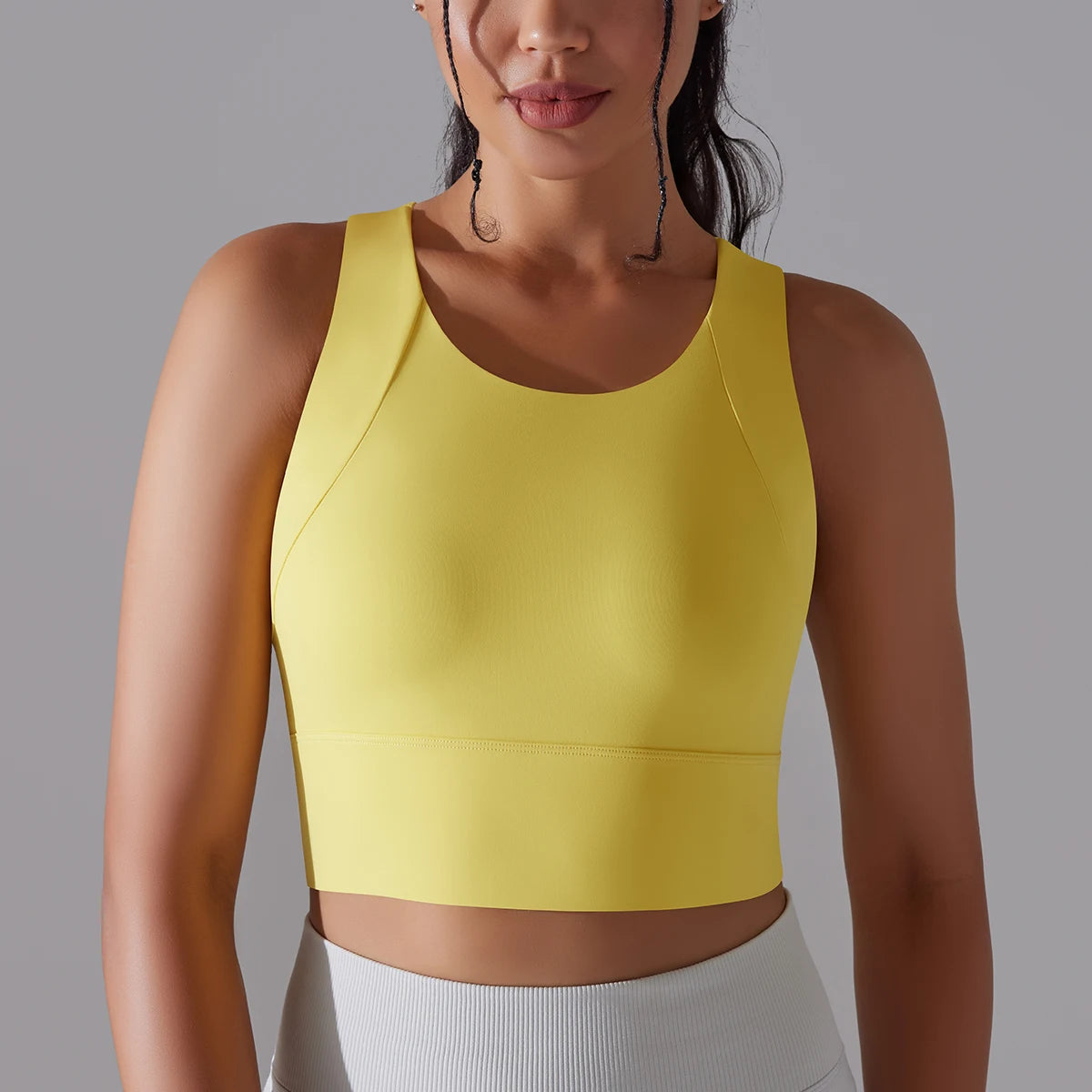 Nylon Sports Bra Crop Top | Wovetsa