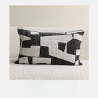 Black & White Jacquard Cushion Cover | Wovetsa