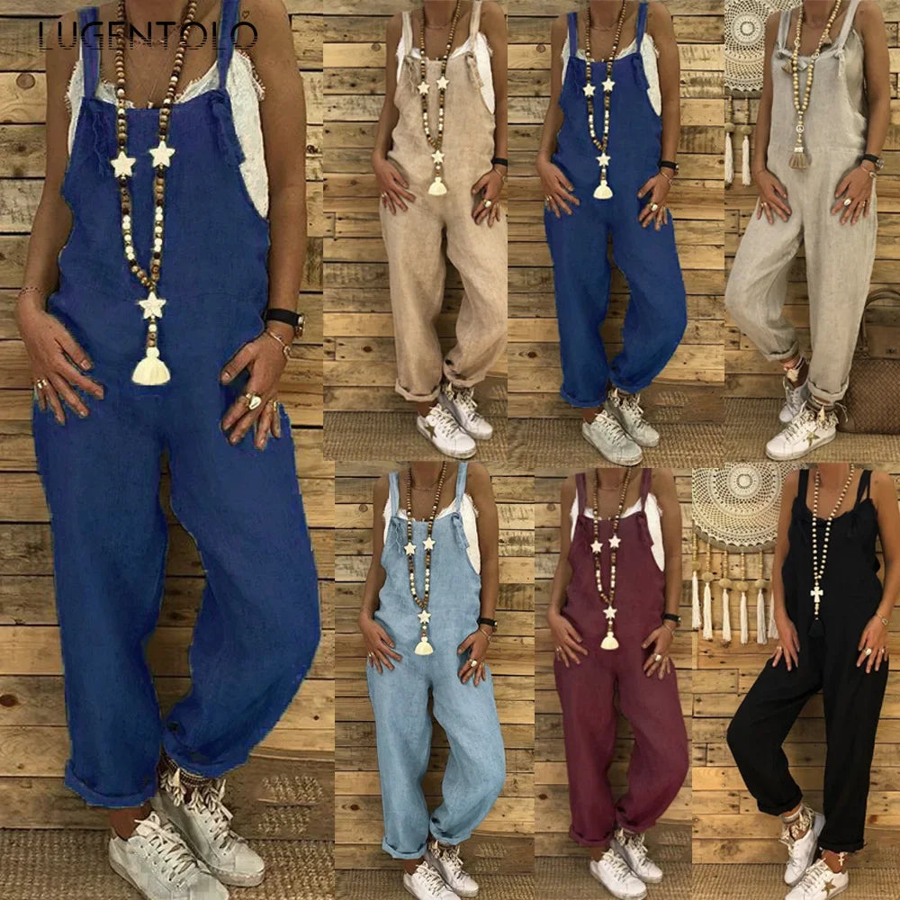 Suspender Loose Overall Jumpsuit | Wovetsa