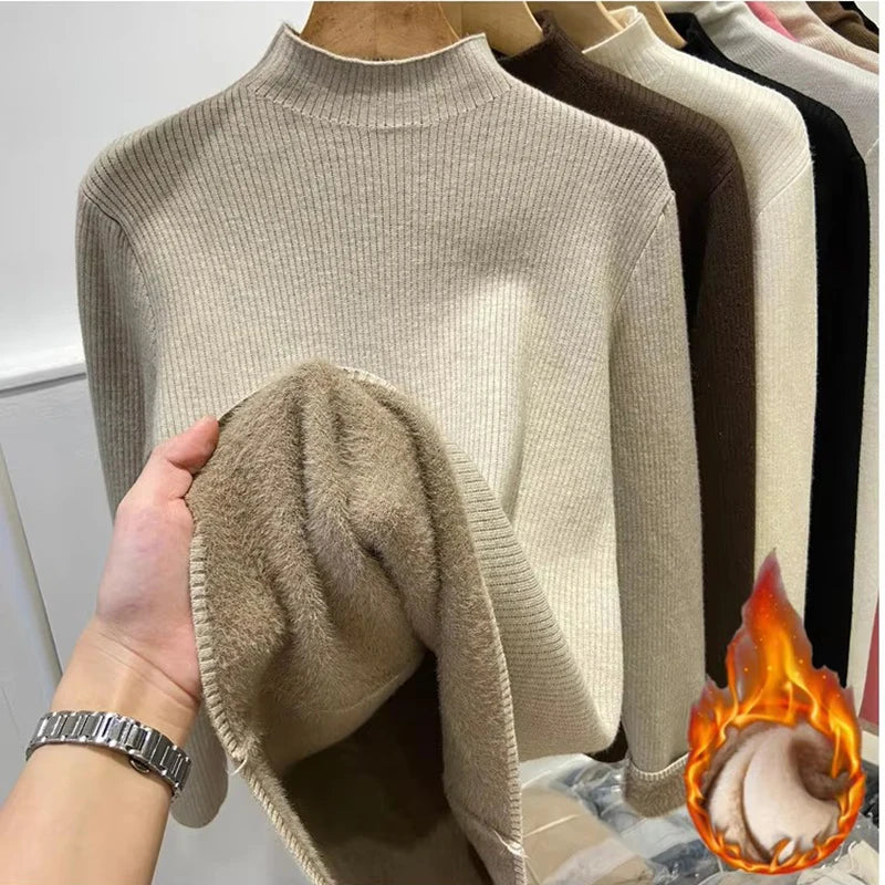 Turtleneck Slim Knit Sweater | Wovetsa
