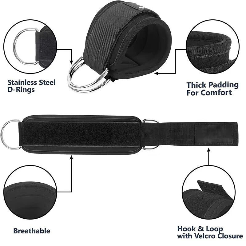Ankle Strap Resistance Bands Set for Women — Glute & Hip Workout | Wovetsa