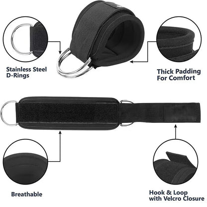 Ankle Strap Resistance Bands Set for Women — Glute & Hip Workout | Wovetsa