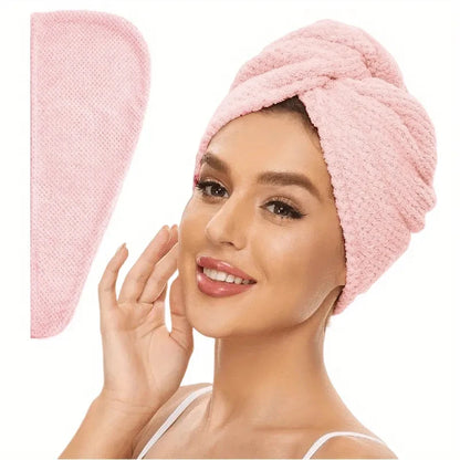 Microfiber Hair Towel Wrap Absorbent Button-Down | Wovetsa