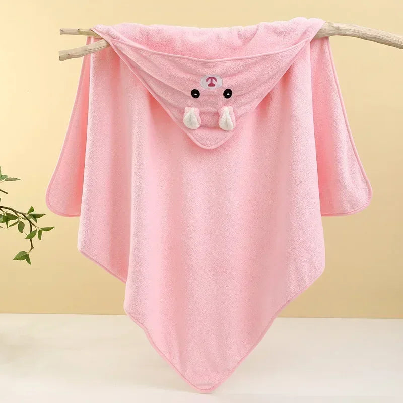 Hooded Baby Bath Towel Soft Absorbent Swaddle Wrap | Wovetsa