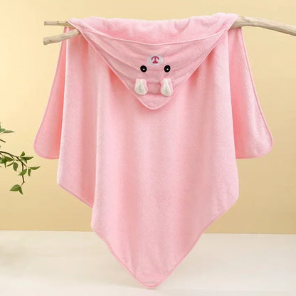 Hooded Baby Bath Towel Soft Absorbent Swaddle Wrap | Wovetsa