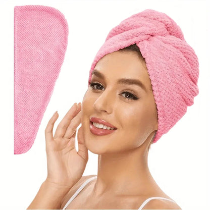 Microfiber Hair Towel Wrap Absorbent Button-Down | Wovetsa