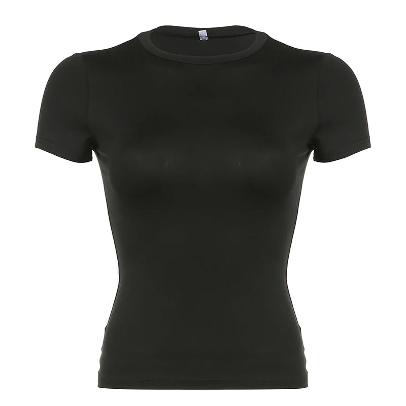 Basic Solid Crop Top | Wovetsa