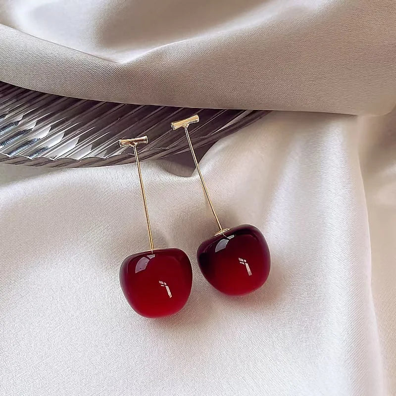 Sweet Cherry Drop Earrings | Wovetsa