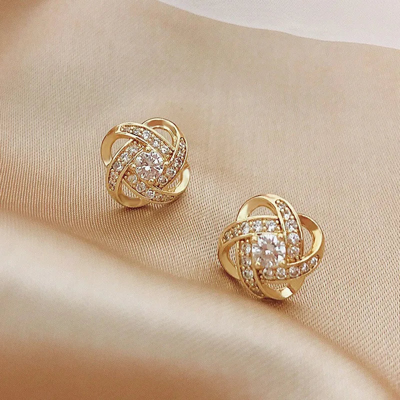Zircon Stud Earrings | Wovetsa