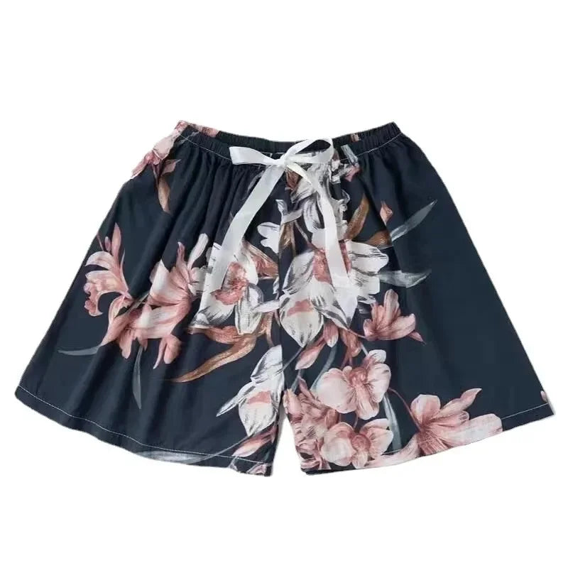 Floral High Waist Drawstring Shorts | Wovetsa