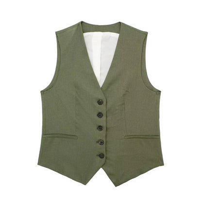 Green Vest & Shorts Set | Wovetsa