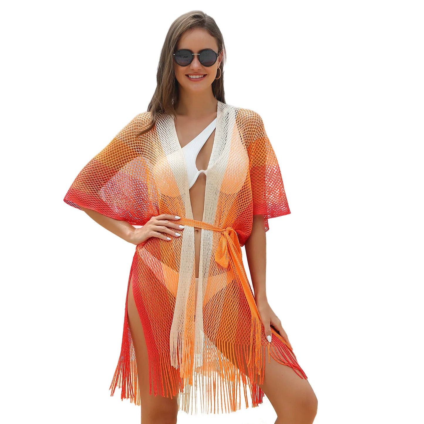 Tassel Hollow-Out Beach Cover-Up Dress | Wovetsa