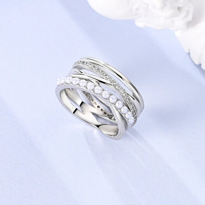 925 Silver Sparkling Zircon Star Ring | Wovetsa