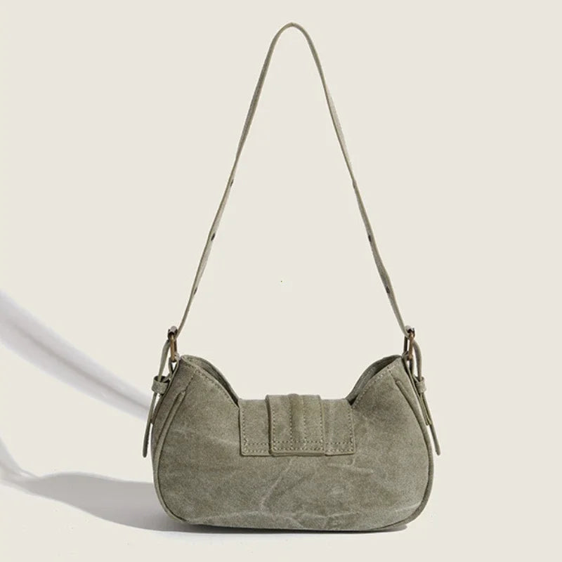 Y2K Rivet Canvas Saddle Bag | Wovetsa
