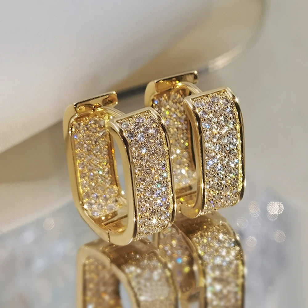 CZ Hoop Earrings | Wovetsa