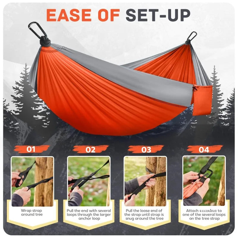 Lightweight Portable Camping Hammock with Tree Straps | Wovetsa