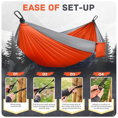 Lightweight Portable Camping Hammock with Tree Straps | Wovetsa