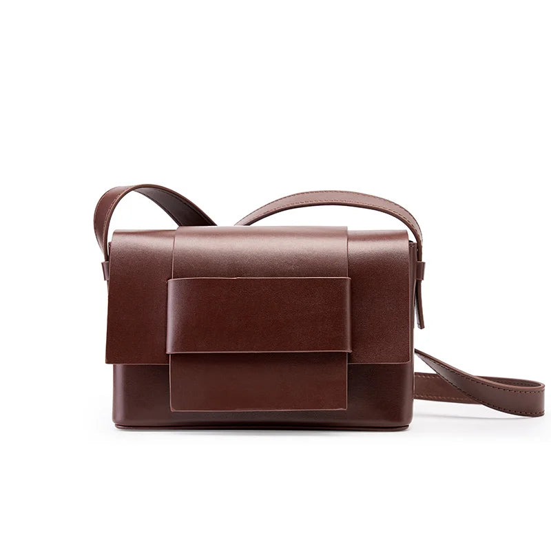 Woven Genuine Leather Crossbody Bag | Wovetsa