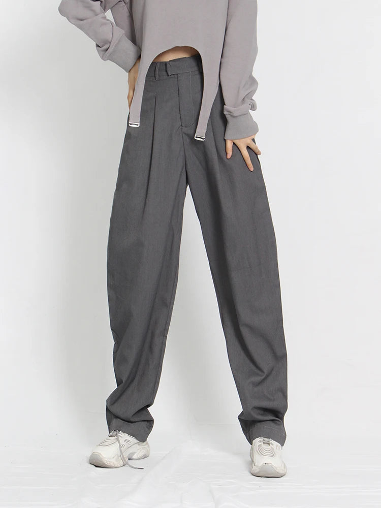 High-Waist Loose Wide Leg Trousers | Wovetsa