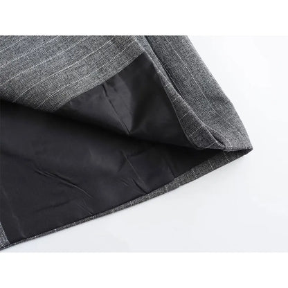 Striped Notch Lapel Blazer with Pockets | Wovetsa