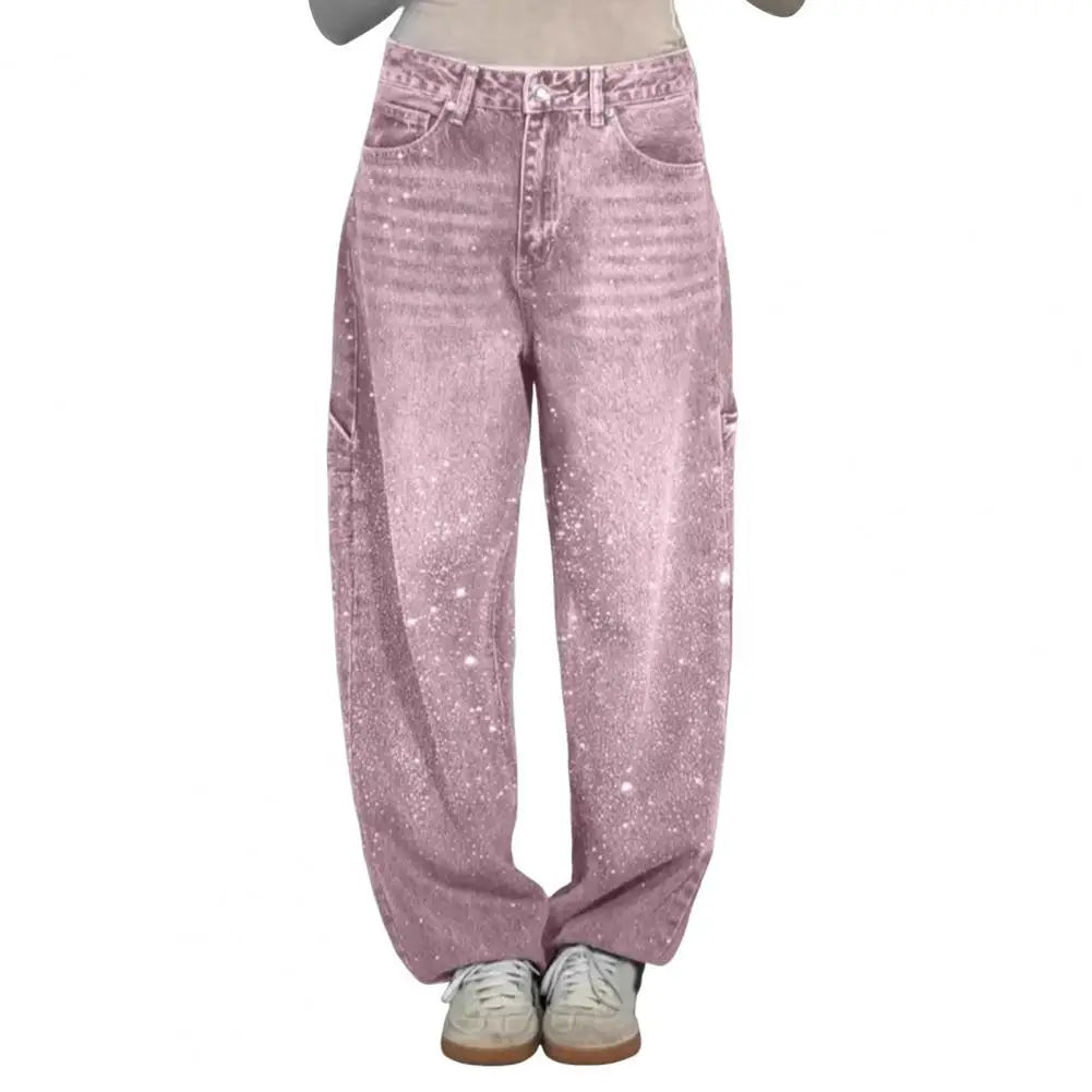 High-Waisted Wide Leg Denim Pants | Wovetsa