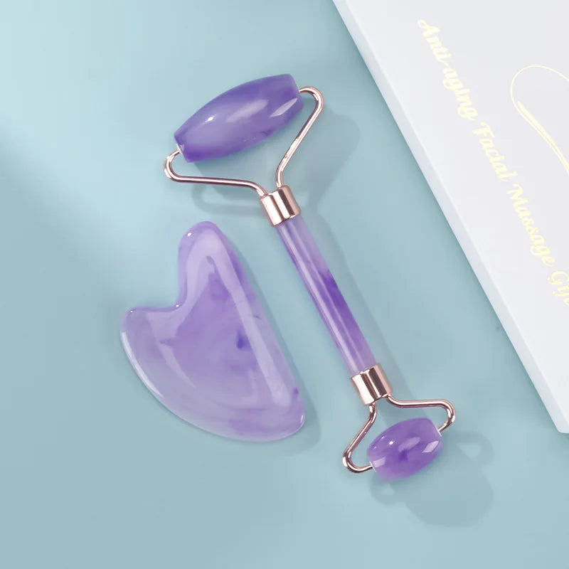 Gua Sha Board & Face Roller Set | Wovetsa