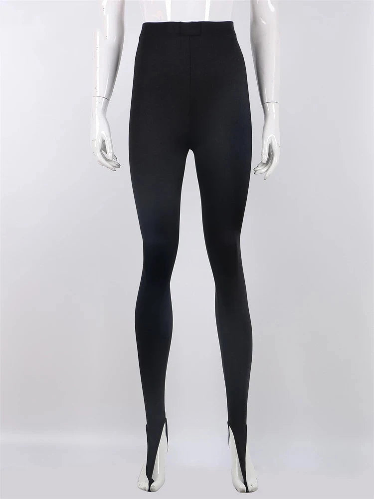 High-Waist Skinny Y2K Pants | Wovetsa