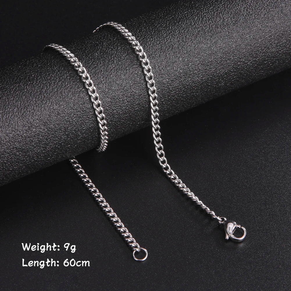 60cm Stainless Steel Chain Necklace | Wovetsa