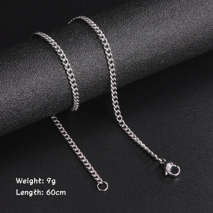 60cm Stainless Steel Chain Necklace | Wovetsa
