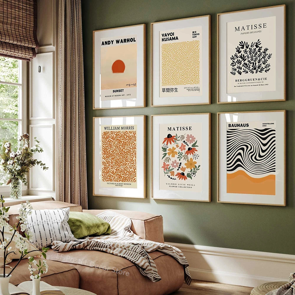 Abstract Art Poster Print Yayoi Kusama Matisse Rothko | Wovetsa