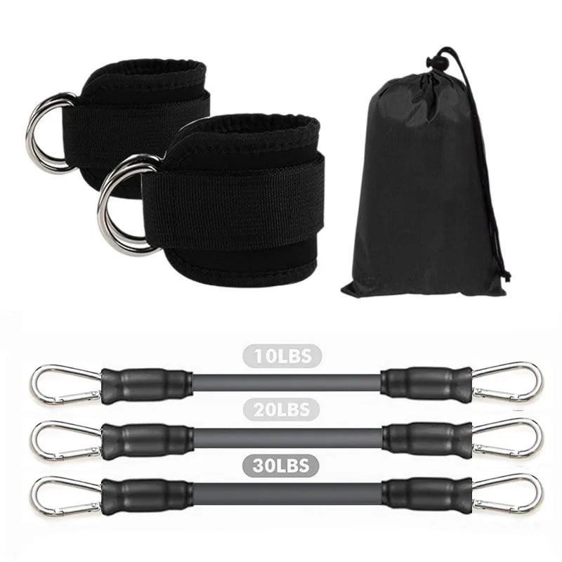 Ankle Strap Resistance Bands Set for Women — Glute & Hip Workout | Wovetsa