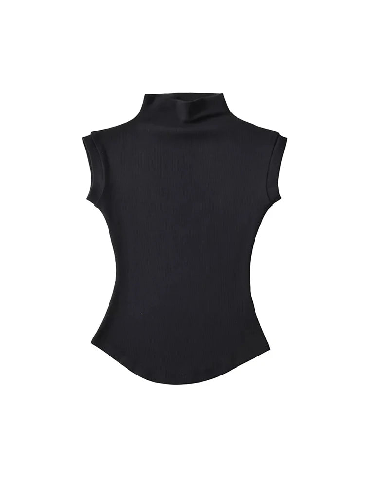 Sleeveless Turtleneck Top | Wovetsa