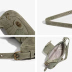 Y2K Rivet Canvas Saddle Bag | Wovetsa